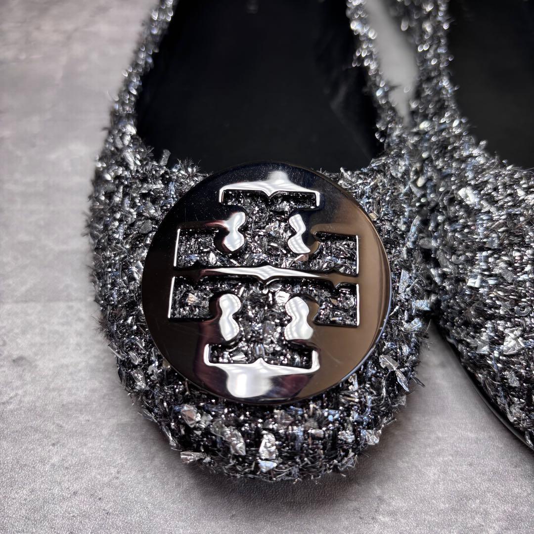 【完売品！未使用級】トリーバーチ バレエシューズ ミニー トラベル　ツイード