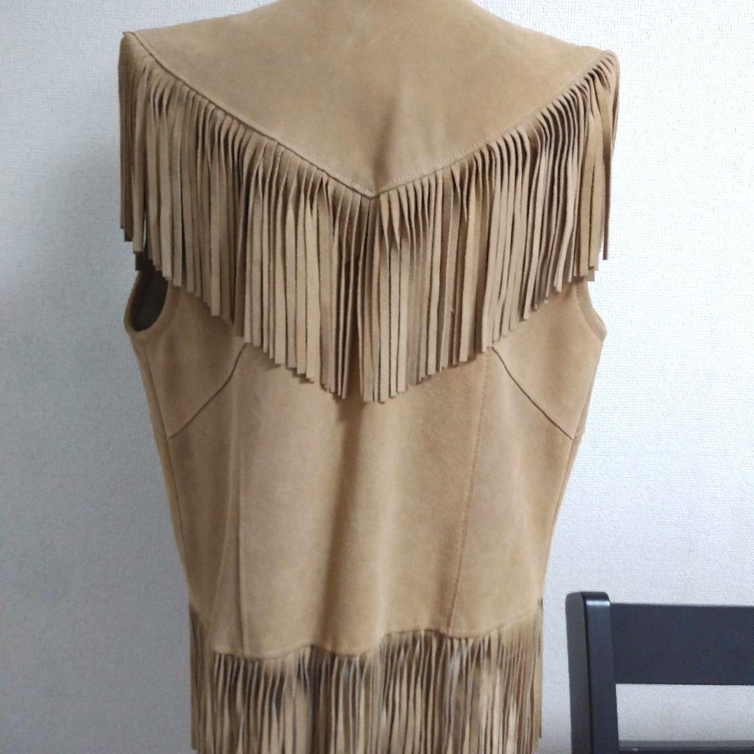 ☆希少☆PioneerWear/レザーフリンジベスト USA vintage