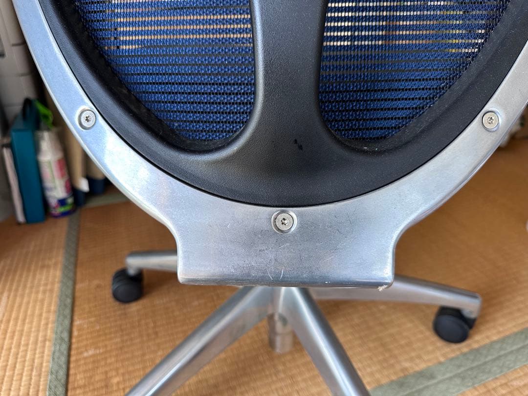 【値下げ】バルバーニ　ハイバックオフィスチェア ブラック×ブルー DD-C777