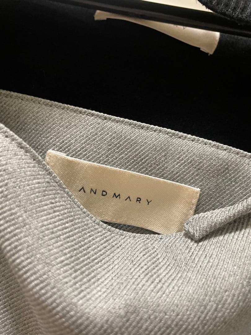 ワンピース ANDMARY karen knit set mini dress S gray