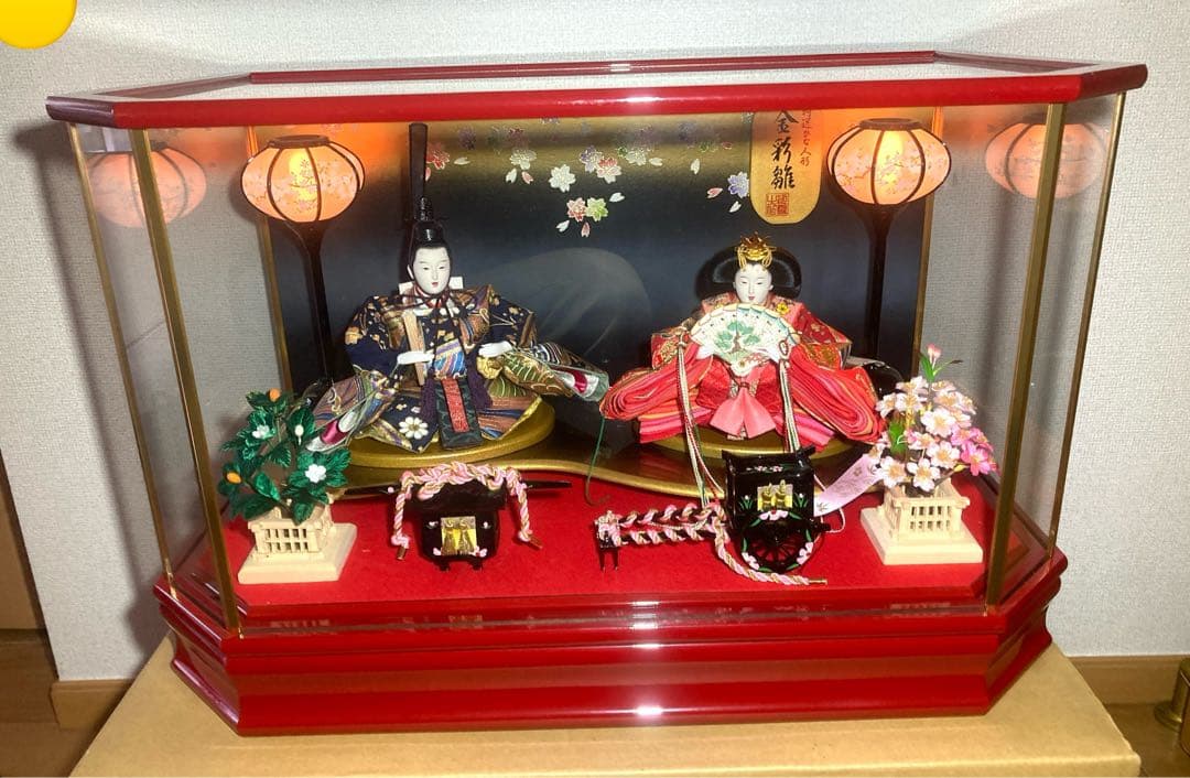 雛人形　ひな人形　親王ケース飾り　ガラスケース入り　ひな祭り