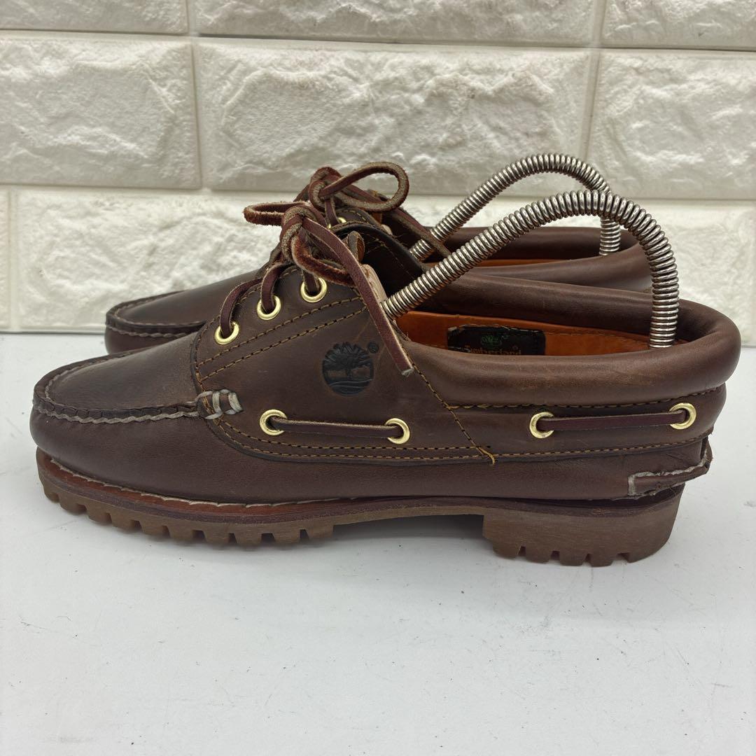 【美品】ティンバーランド スリーアイ クラシックラグ 5.5W 51304 茶