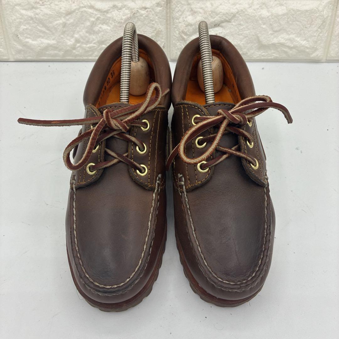 【美品】ティンバーランド スリーアイ クラシックラグ 5.5W 51304 茶