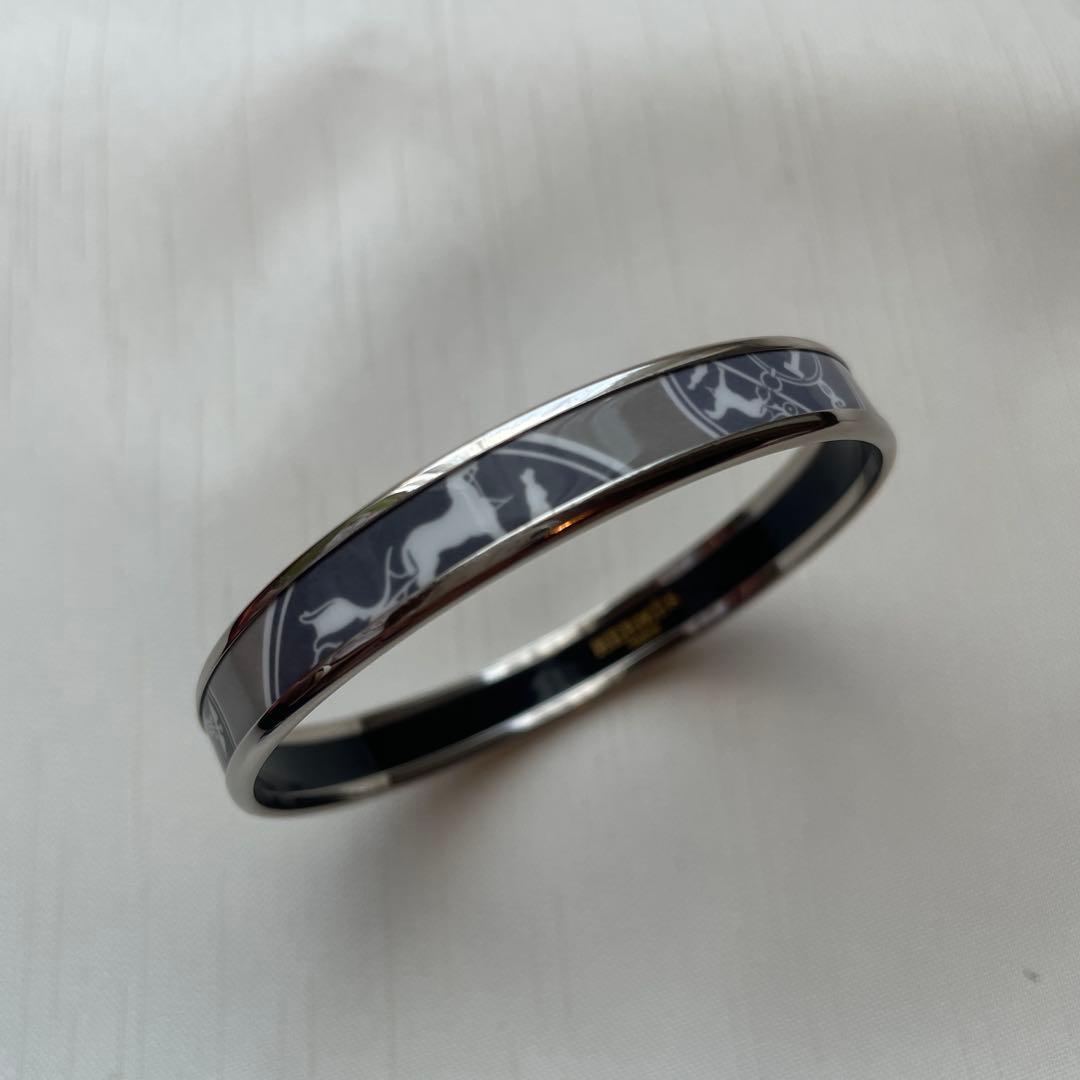 HERMES バングル ブラック・ホワイト　エマイユPM