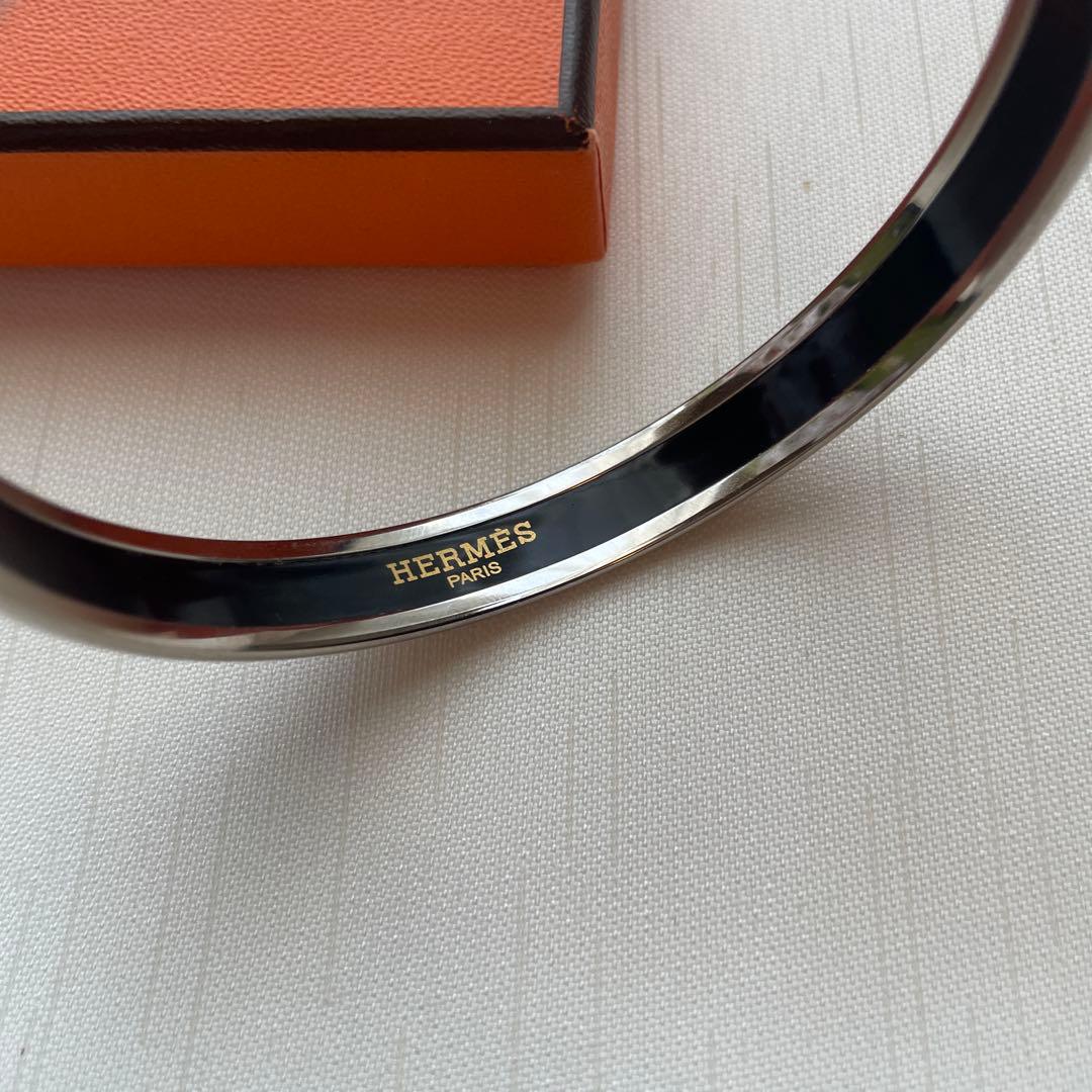 HERMES バングル ブラック・ホワイト　エマイユPM
