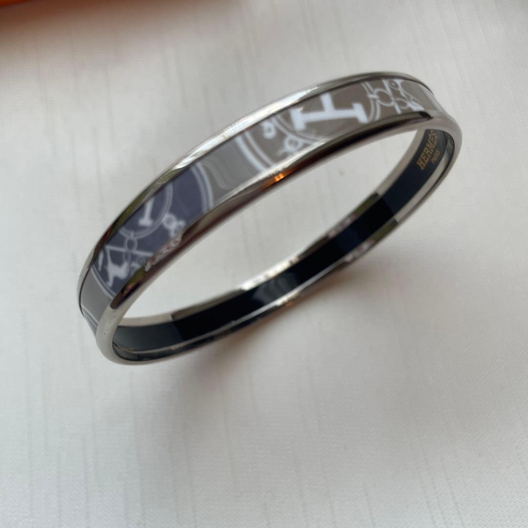 HERMES バングル ブラック・ホワイト　エマイユPM