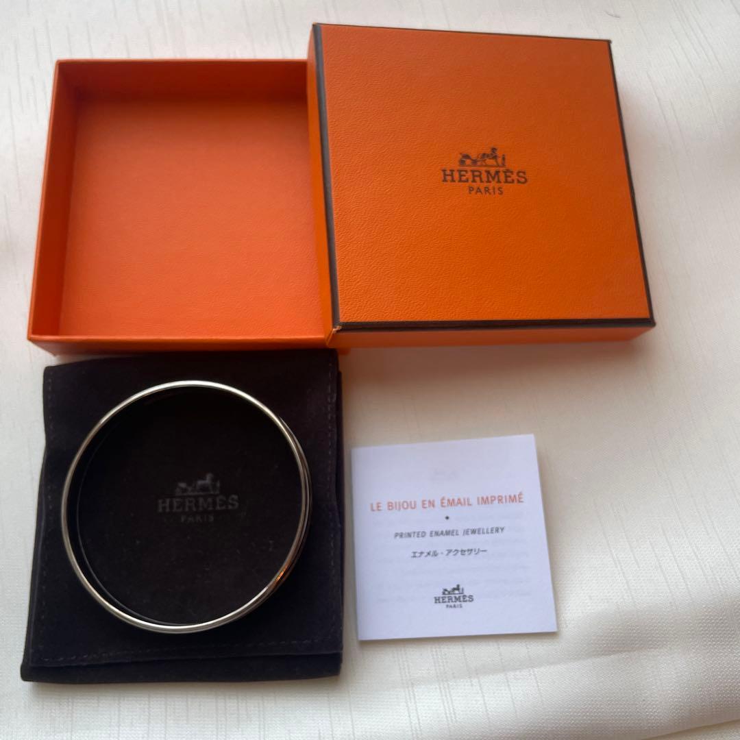 HERMES バングル ブラック・ホワイト　エマイユPM