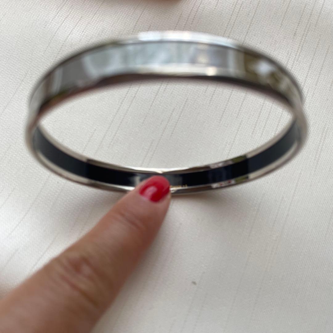 HERMES バングル ブラック・ホワイト　エマイユPM