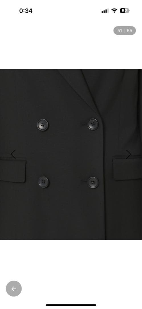 新品タグ付　グローバルワーク　ウツクシルエットダブルジャケット