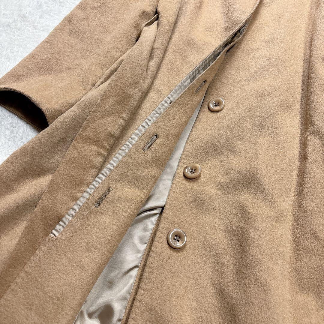 極美品 バーニーズニューヨーク カシミヤ100% ブルーフォックスファー コート