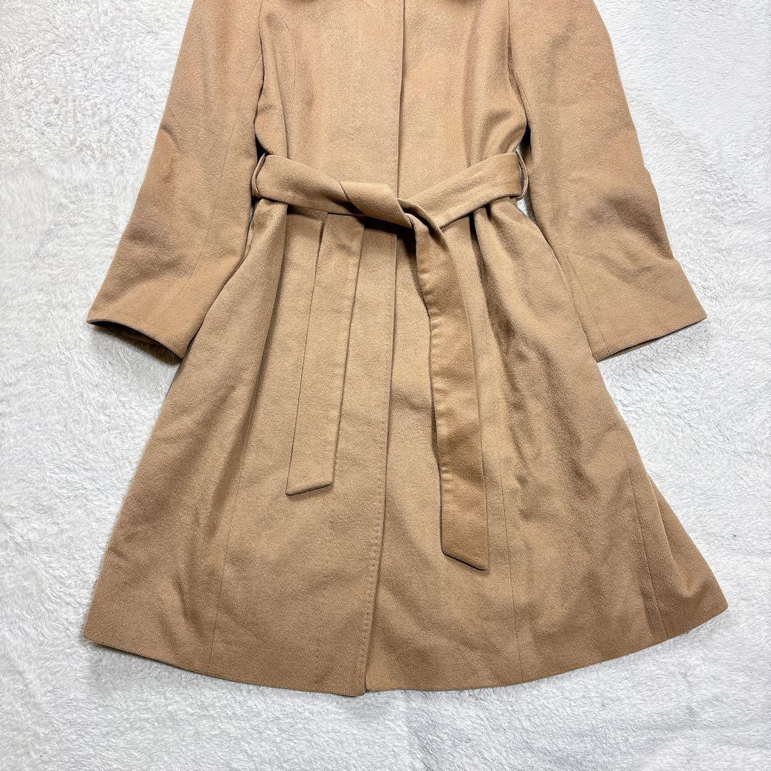 極美品 バーニーズニューヨーク カシミヤ100% ブルーフォックスファー コート