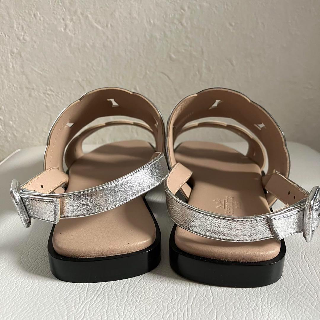 未使用級 HERMES エルメス グレース サンダル バイカラー 37 24㎝