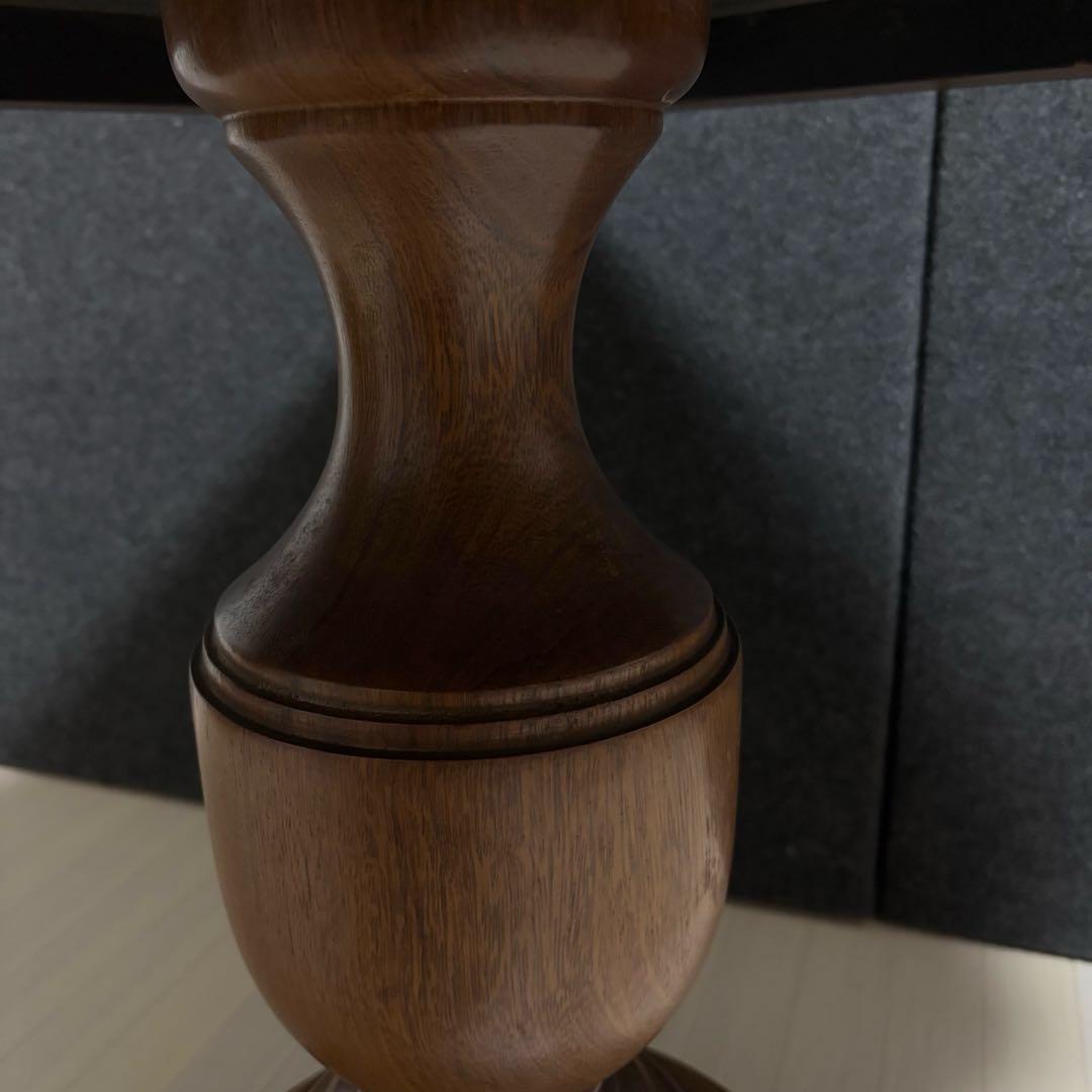 ブラジル製　西洋　アンティーク　サイドテーブル　ヴィンテージ　革張り　飾り台