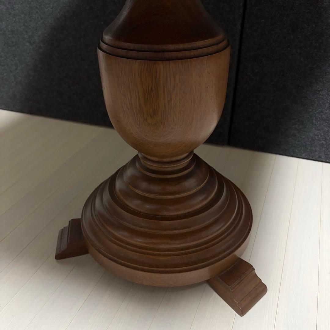 ブラジル製　西洋　アンティーク　サイドテーブル　ヴィンテージ　革張り　飾り台