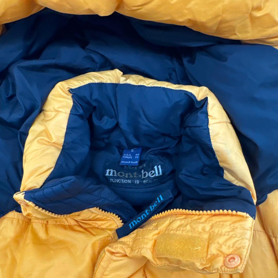 90s モンベル ダウンパーカージャケット イエロー S