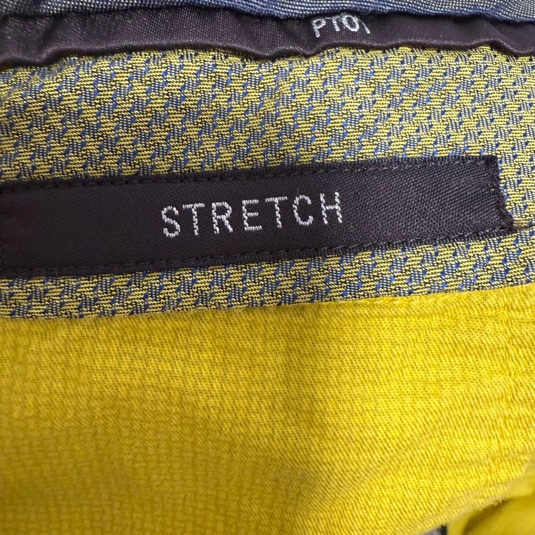 PT01 ピーティーゼロウーノ ストレッチ スリムパンツ イエロー 48