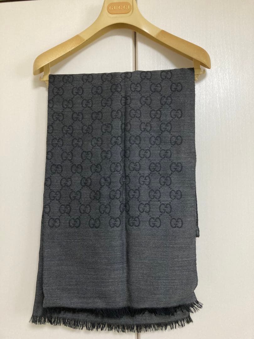 ☆新品、未使用☆ GUCCI グレー GGロゴ ストール　ショール