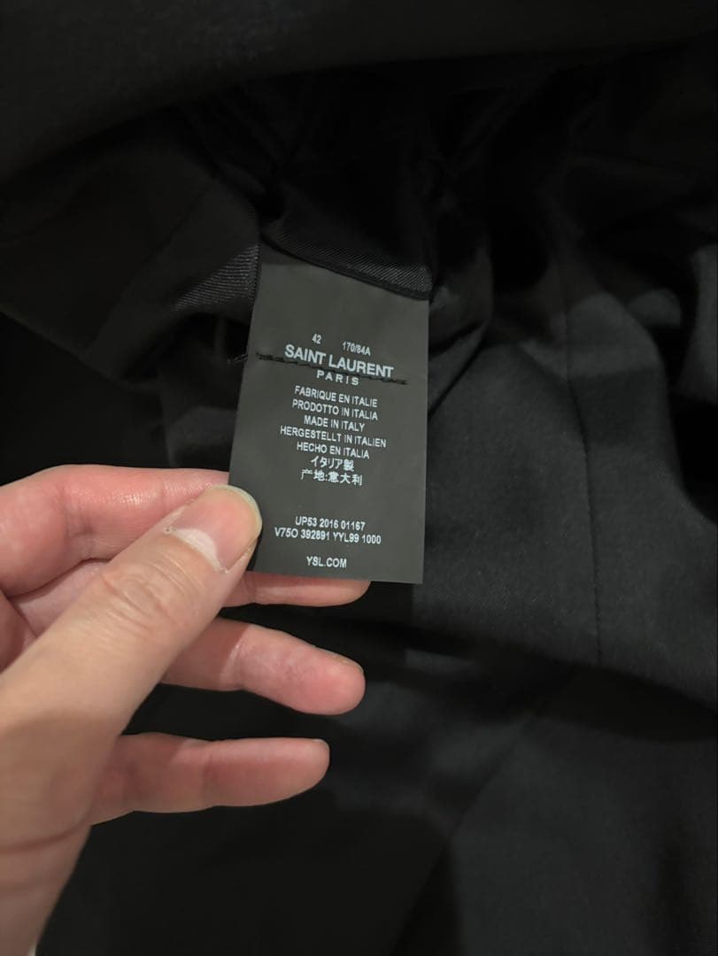 サンローランパリ エディ スモーキング ジャケット 42