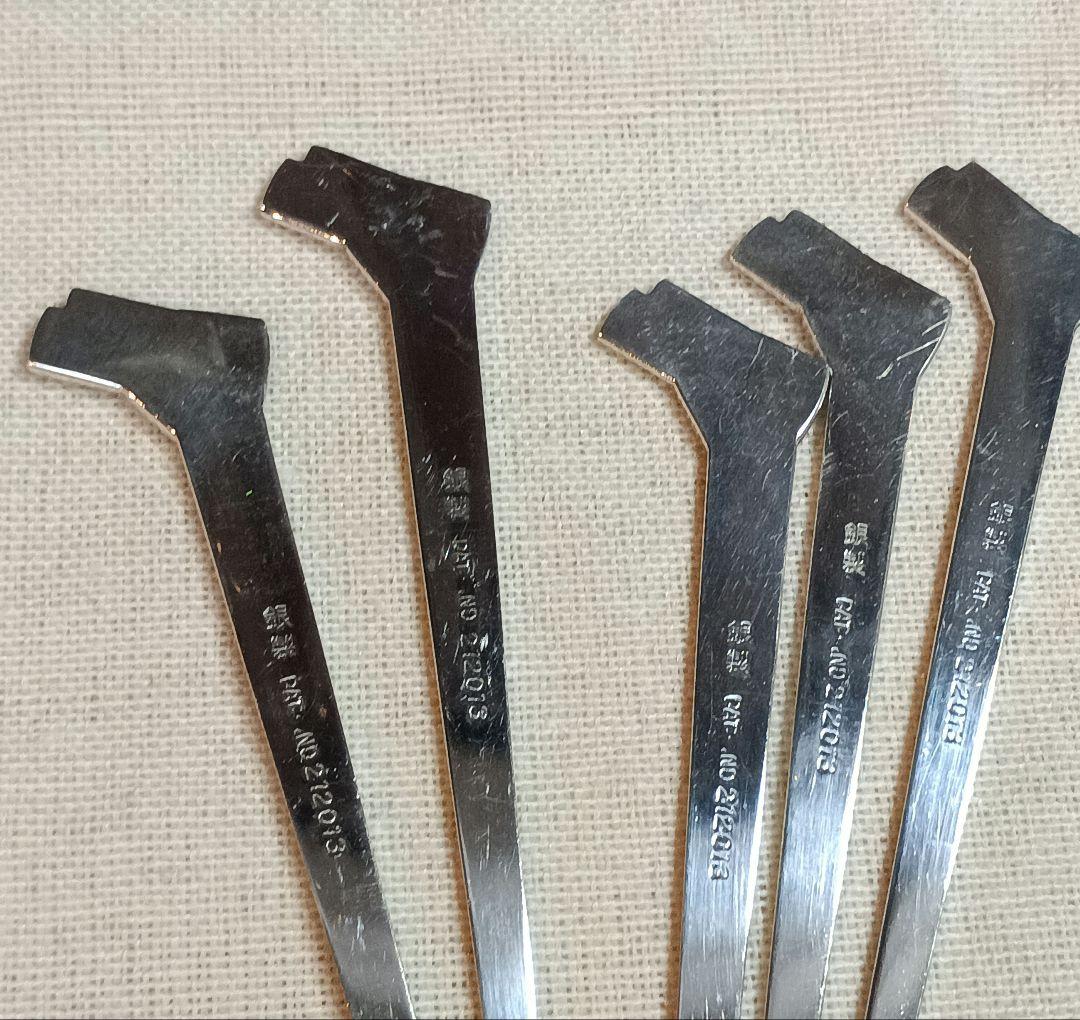 銀製 刻印 菓子楊枝 フルーツピック5本