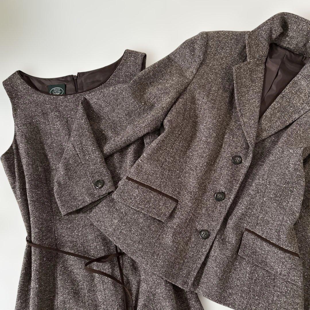 新品✨ローラアシュレイ　ツイード　スーツ　セットアップ　テーラードジャケット9号