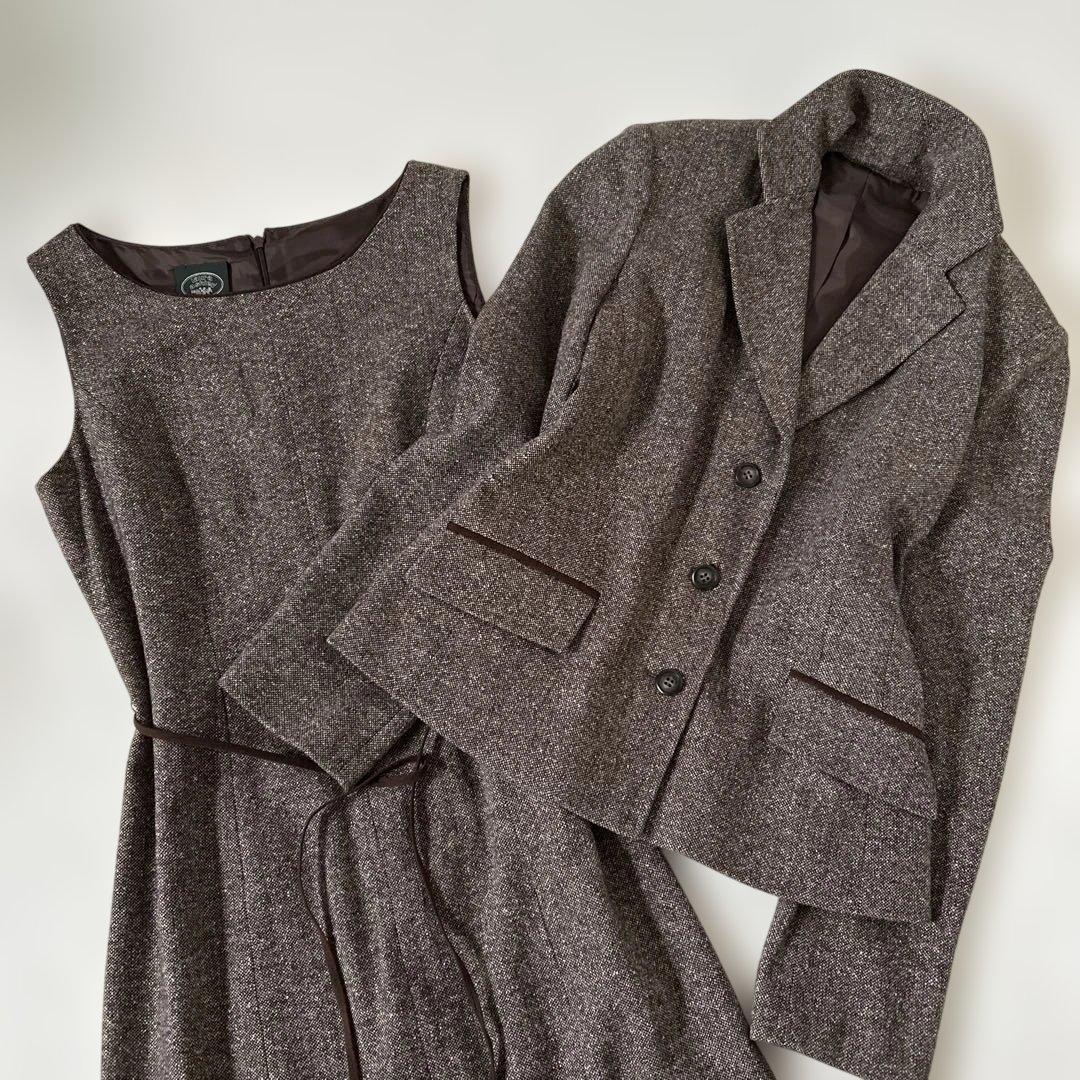 新品✨ローラアシュレイ　ツイード　スーツ　セットアップ　テーラードジャケット9号