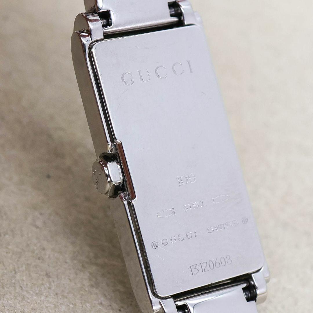 稼働 GUCCI 腕時計 109 バングル 2Pダイヤ レディース 外箱1817