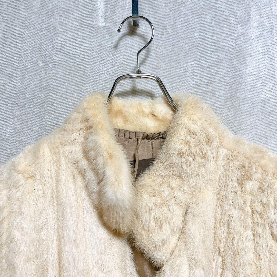 マリオ バレンチノ ファーコート XL ベージュ シルク 高級感 セレブ