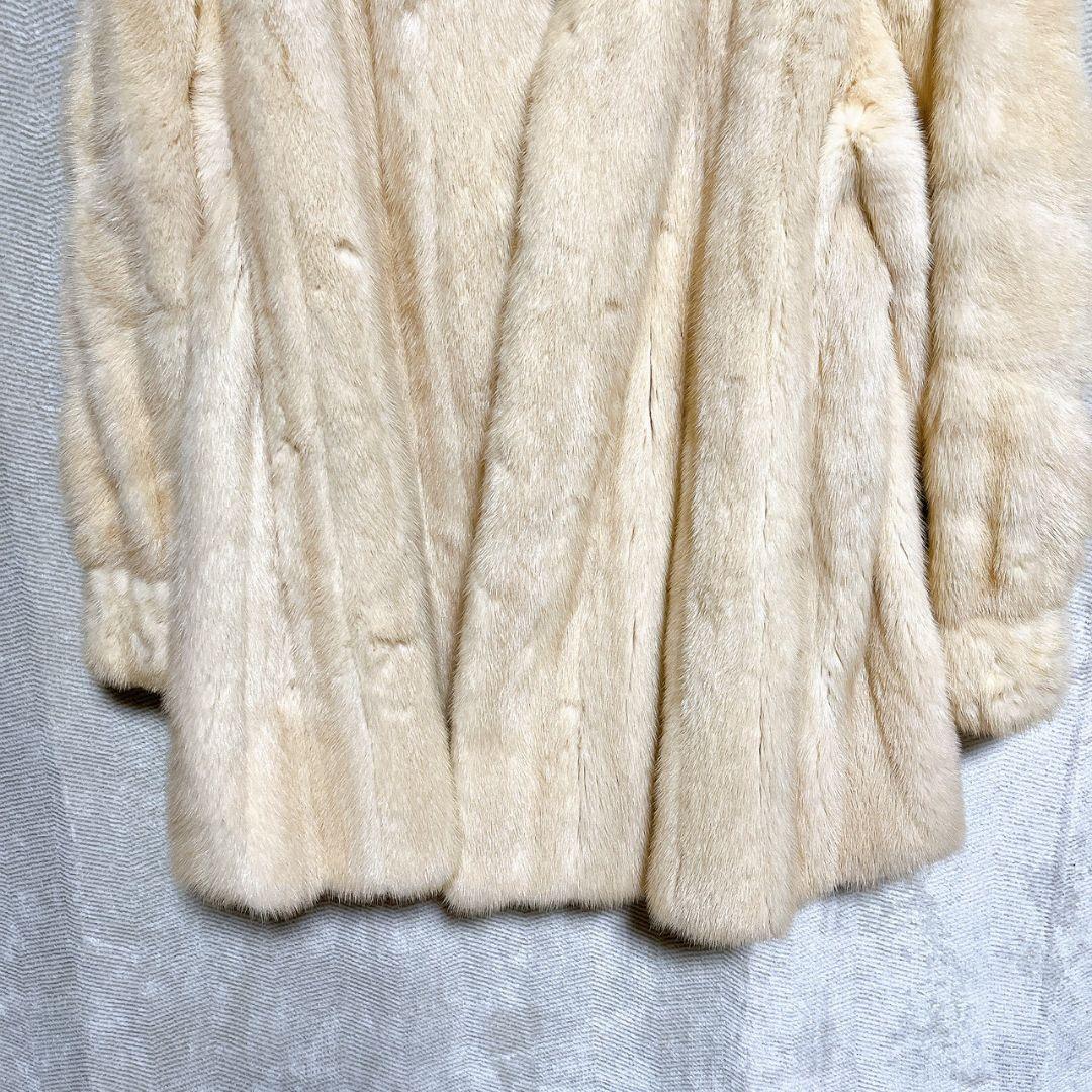 マリオ バレンチノ ファーコート XL ベージュ シルク 高級感 セレブ