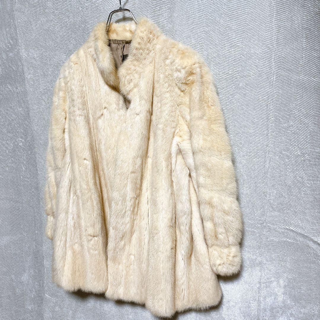 マリオ バレンチノ ファーコート XL ベージュ シルク 高級感 セレブ