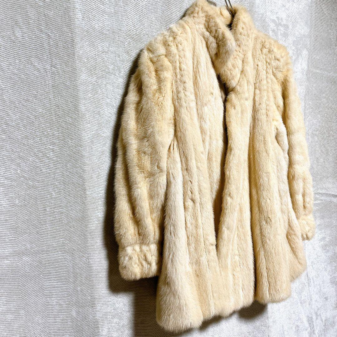 マリオ バレンチノ ファーコート XL ベージュ シルク 高級感 セレブ