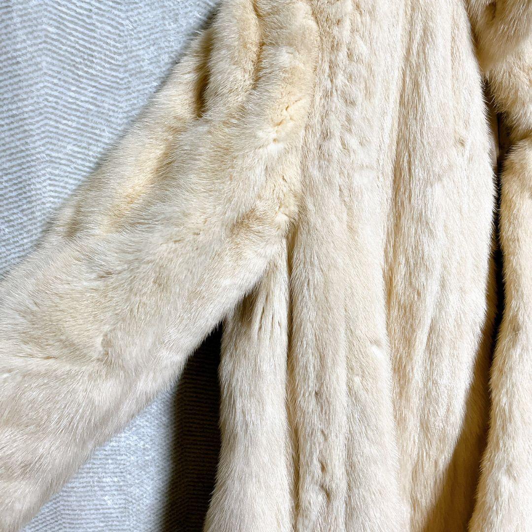 マリオ バレンチノ ファーコート XL ベージュ シルク 高級感 セレブ