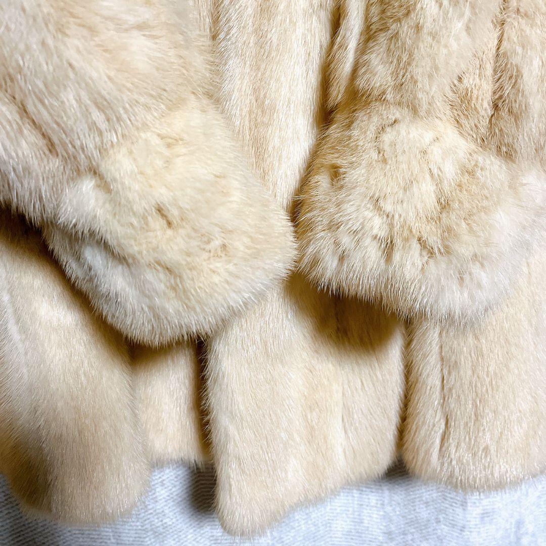 マリオ バレンチノ ファーコート XL ベージュ シルク 高級感 セレブ