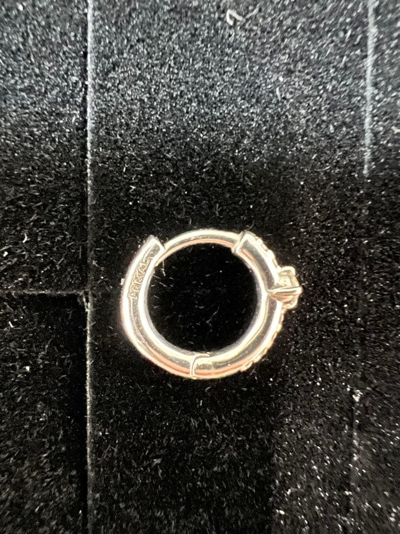 PRMAL プライマル フープミクスチャダイヤモンドイヤリングS シングル