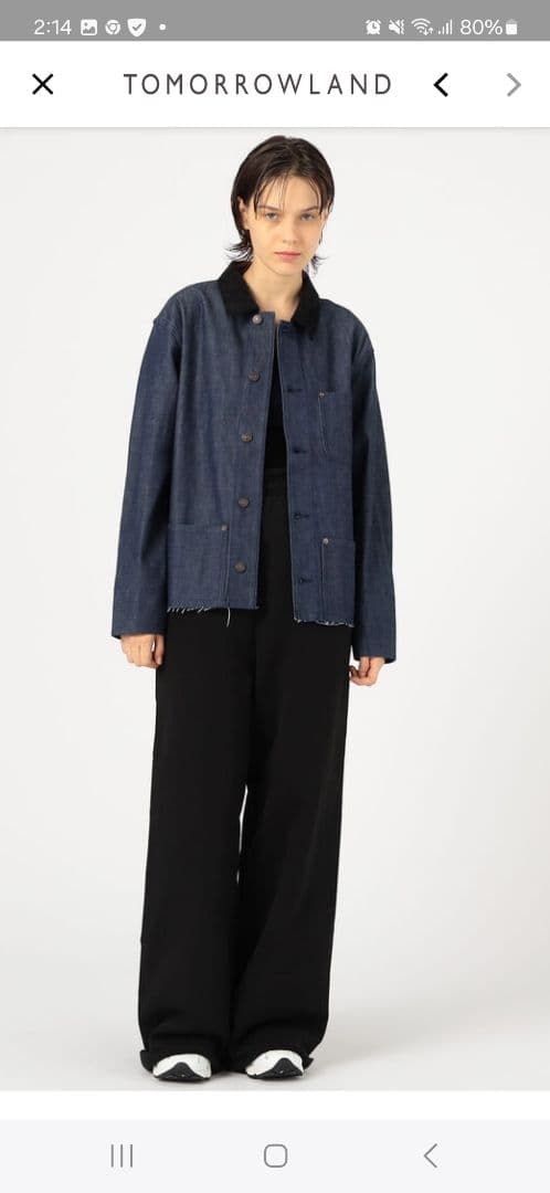 エディションカットオフデニムカバーオールデニムジャケットTOMORROWLAND