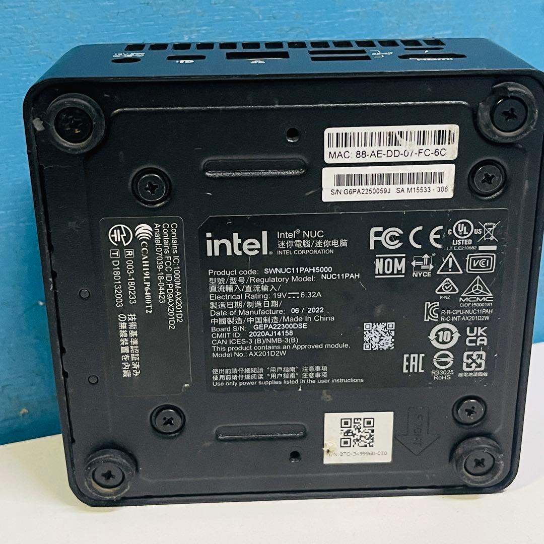 INTEL NUC11PAH　ミニpc 電源確認済み