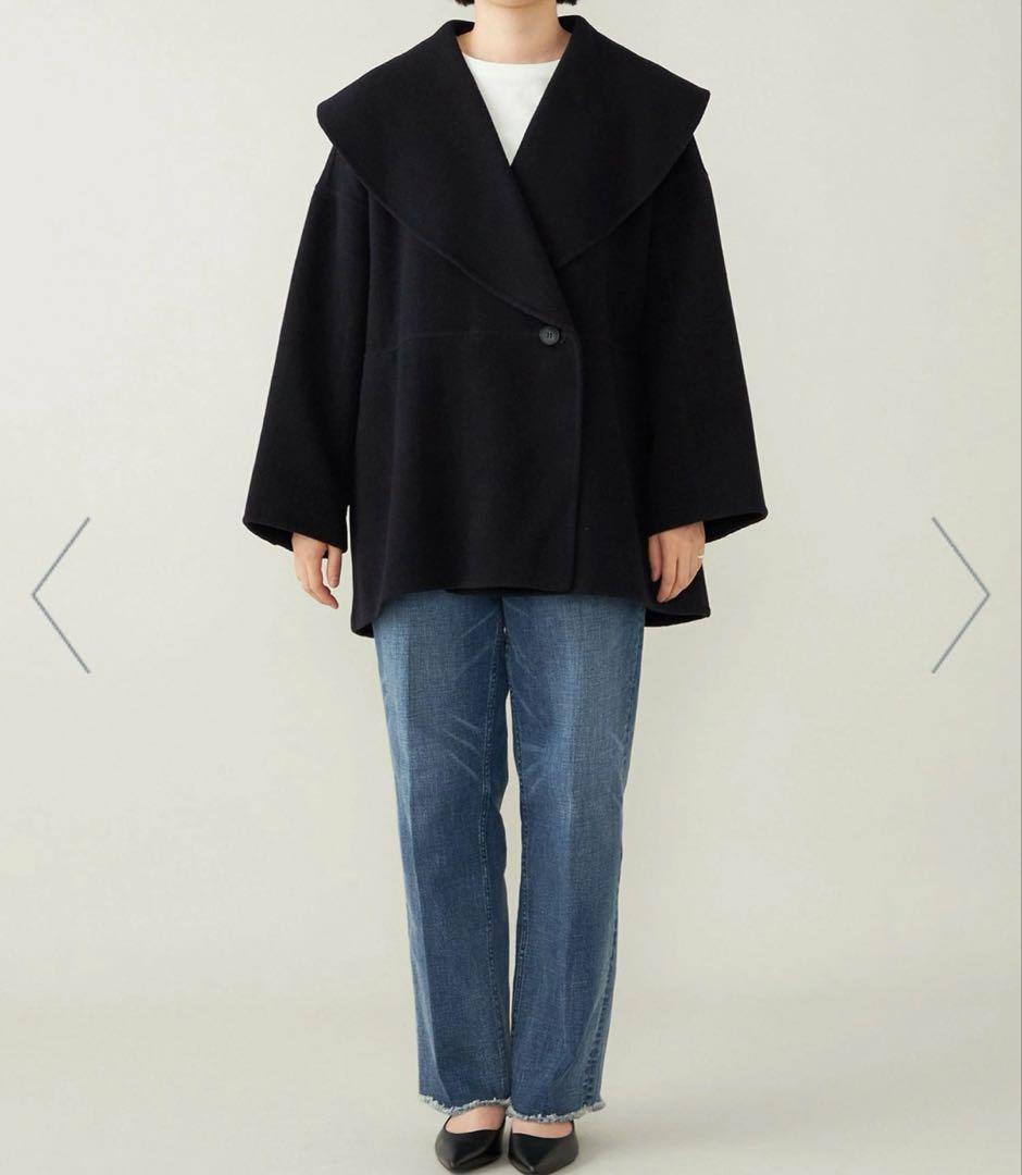 quaranciel: カランシエル リバー ケープ コート ブラック