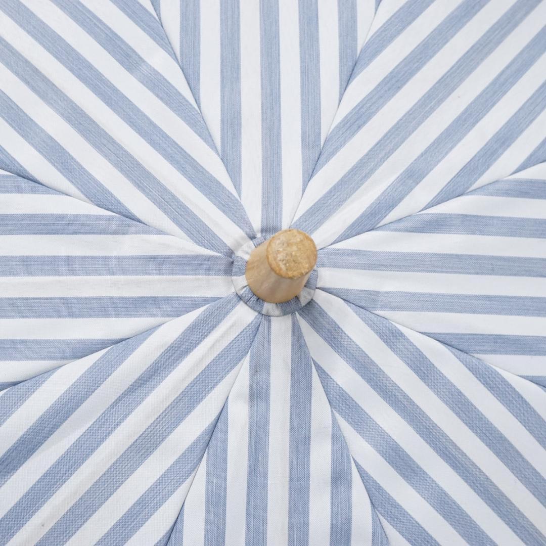 サンバリア100 完全遮光日傘 USED美品 Sサイズ ストライプ ブルー