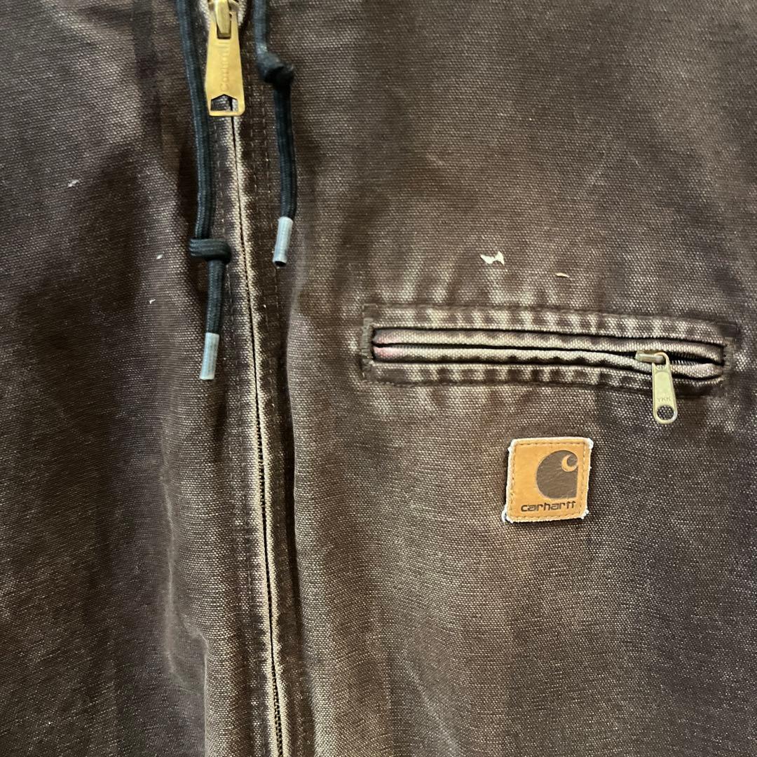 5*イ様 90s カーハートCarhartt アクティブジャケットブラウン裏ボア