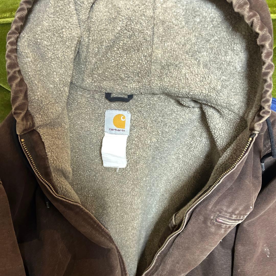 5*イ様 90s カーハートCarhartt アクティブジャケットブラウン裏ボア
