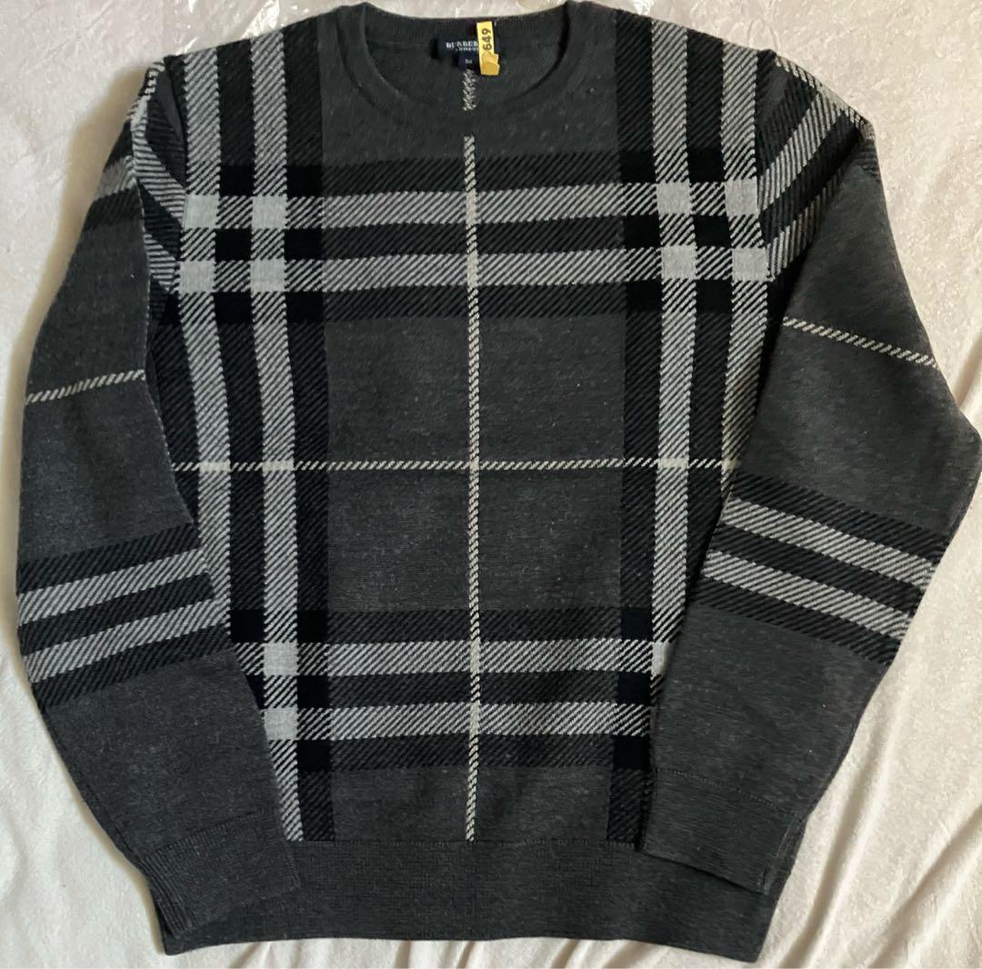 美品 バーバリー チェック柄ニットセーター