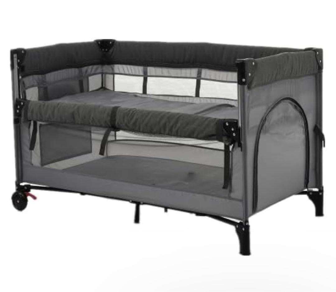 折りたたみ式ベビーベッド 折りたたみマットレス付