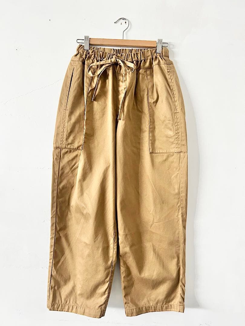 homspun 　高密度ウェポンひもワイドパンツ　キャメル　F 　定価2.4万
