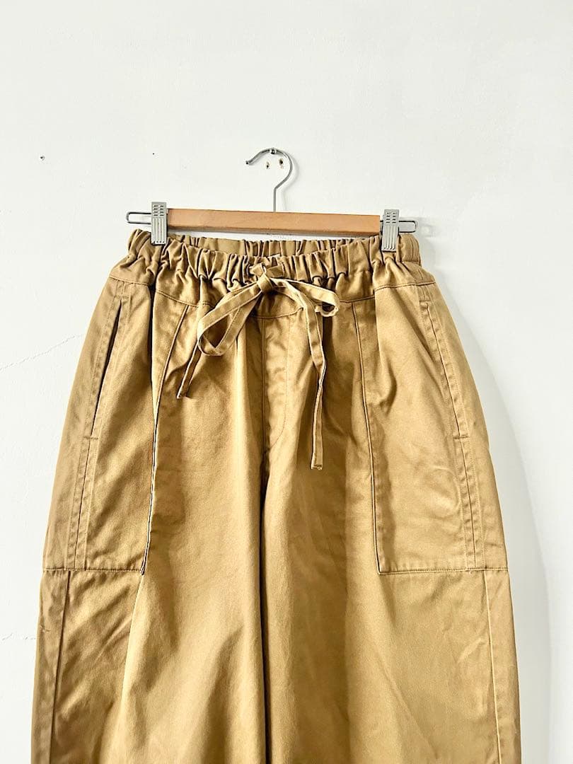 homspun 　高密度ウェポンひもワイドパンツ　キャメル　F 　定価2.4万