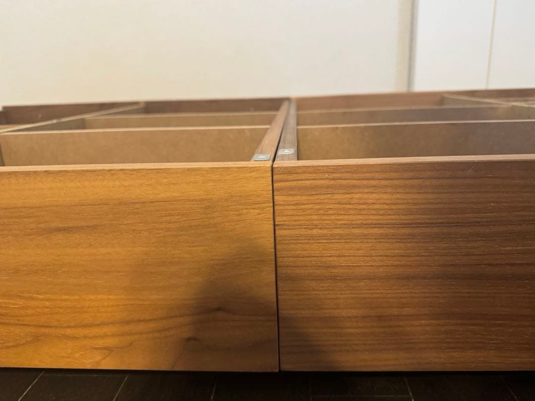 2つセット！無印　ベッドフレーム下収納　大　ウォールナット
