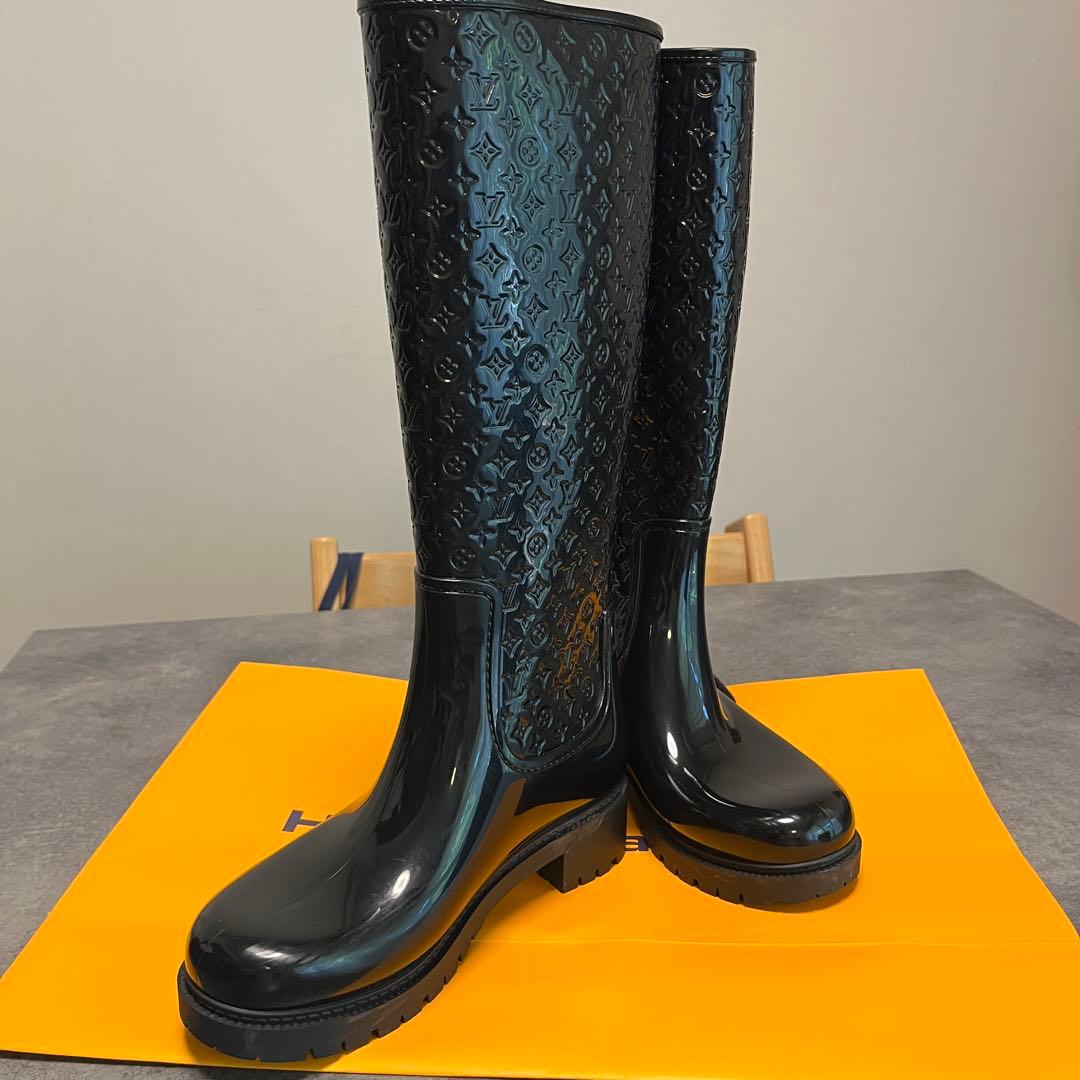 Louis Vuitton ブラック 長靴　36 23cm