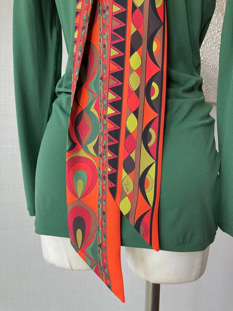 新品☆定価¥91,300 エミリオ プッチ スカーフ付 タートル カットソー M