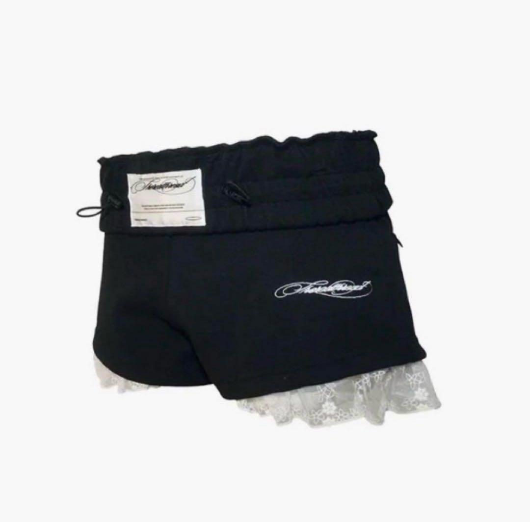S jersey shorts lace BLACK③