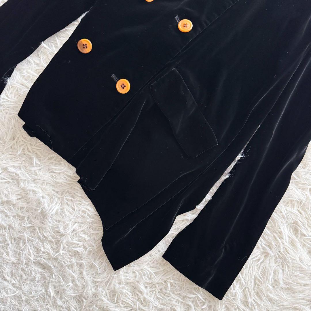 コムデギャルソン　AD2002　ジャケット　ねじれ期　変形デザイン　黒　ベロア