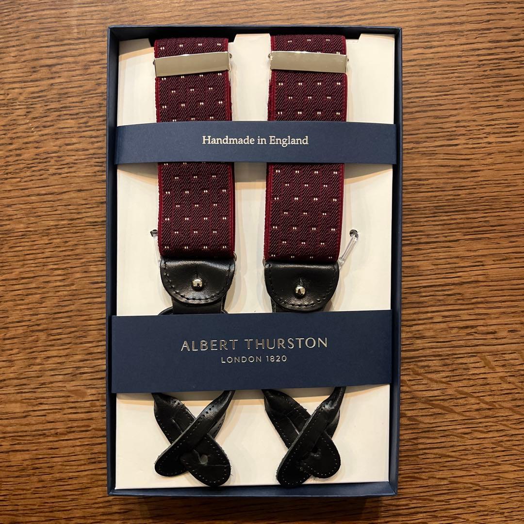  THURSTON バーガンディ サスペンダー