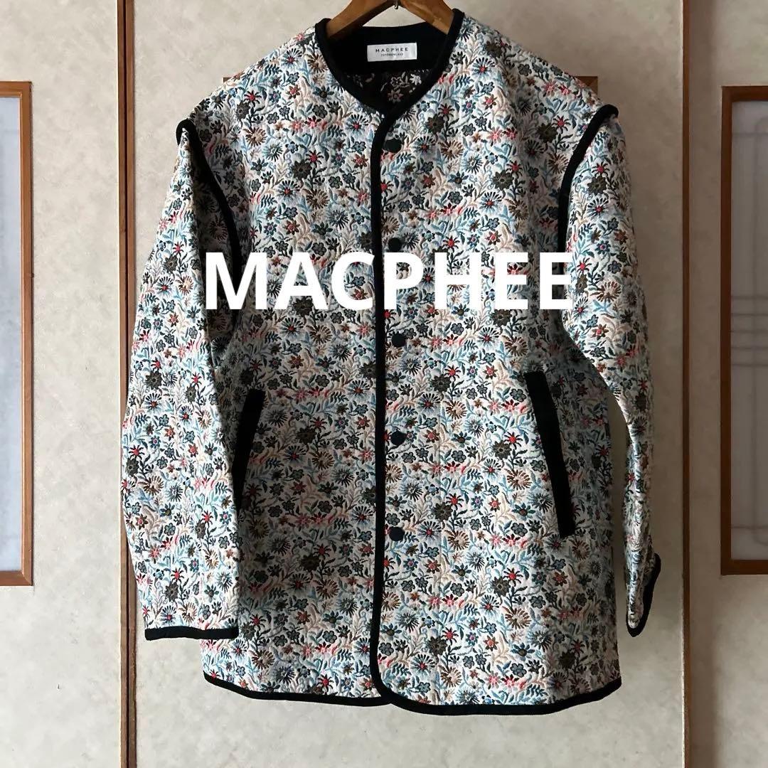 MACPHEE フローラルゴブラン ノーカラージャケット マカフィー　2023